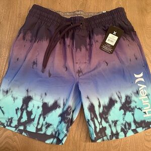 Hurley Men's Purple and Teal Gradient Board Shorts